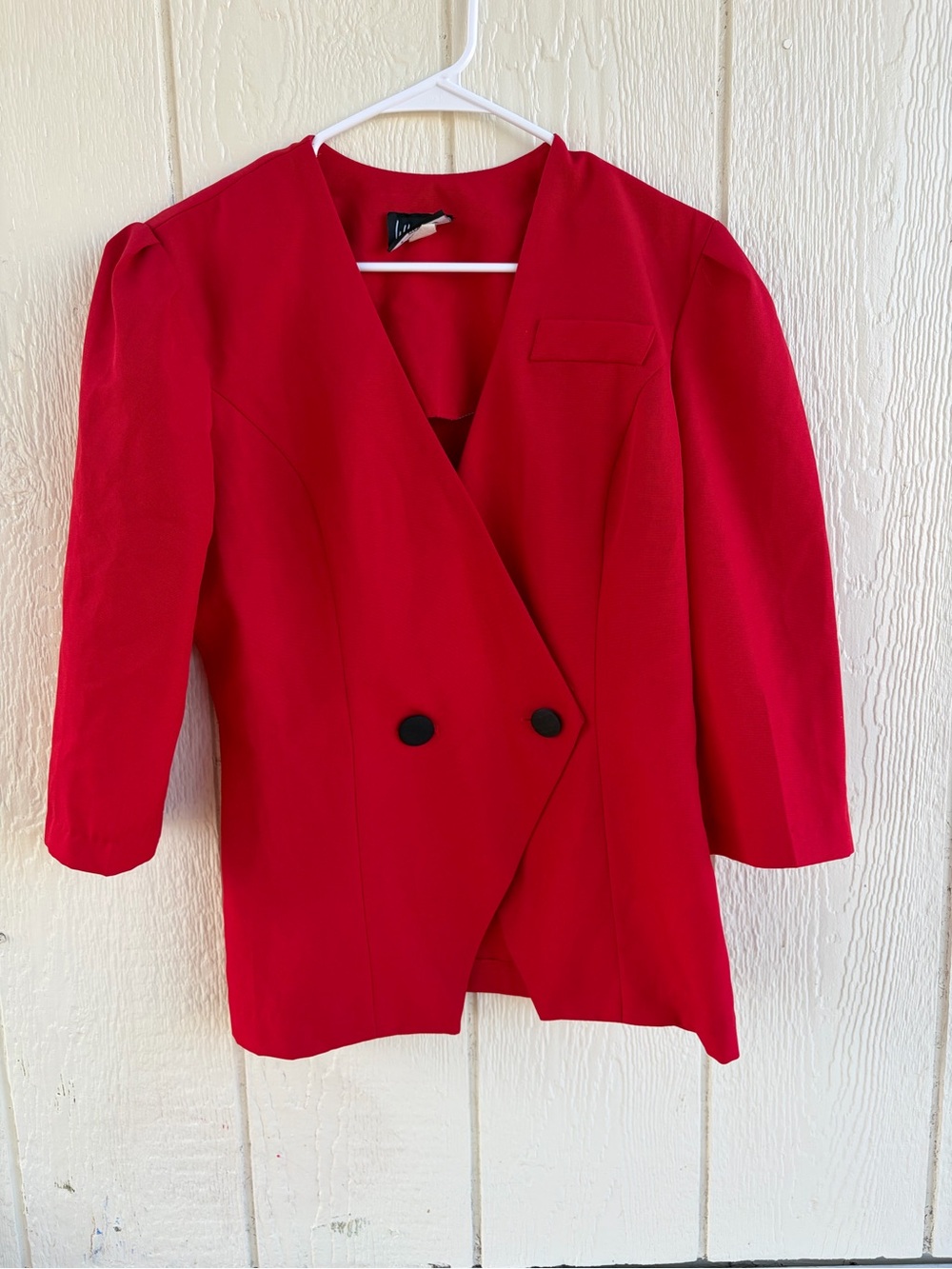 Whirlaway Frocks Bold Red Double-Breasted Blazer Women’s Size 12